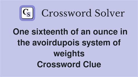 weight crossword clue